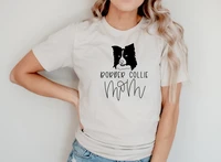 border collie mom t shirt funny graphic dog mama women shirts dog bestfriend shirt kawaii cotton o neck casual short sleeve tees