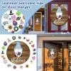 

Christmas Door Hanger Seasonal Welcome Sign With Interchangeable Holiday Pieces For Front Door Decorate Living Room Dining Room