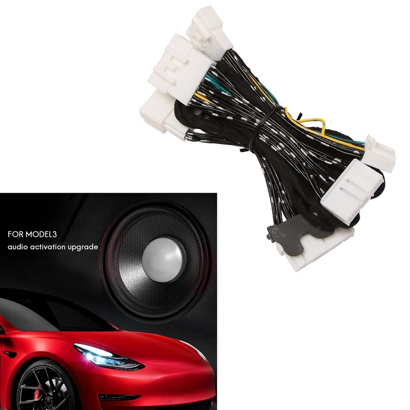 

For Tesla Model 3 2021 Right Car Speaker Cable Modification 8 Liters 14 Horn Audio Activation Upgrade Refit Accessories