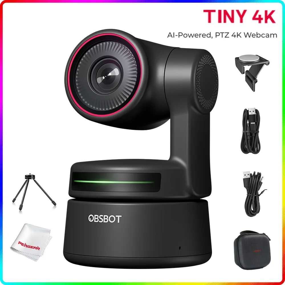 

Tiny / Tiny 4K AI-Powered PTZ Webcam 1080P Full HD Auto-Frame for Video Chat Online Meeting Online Class Live Stremsing