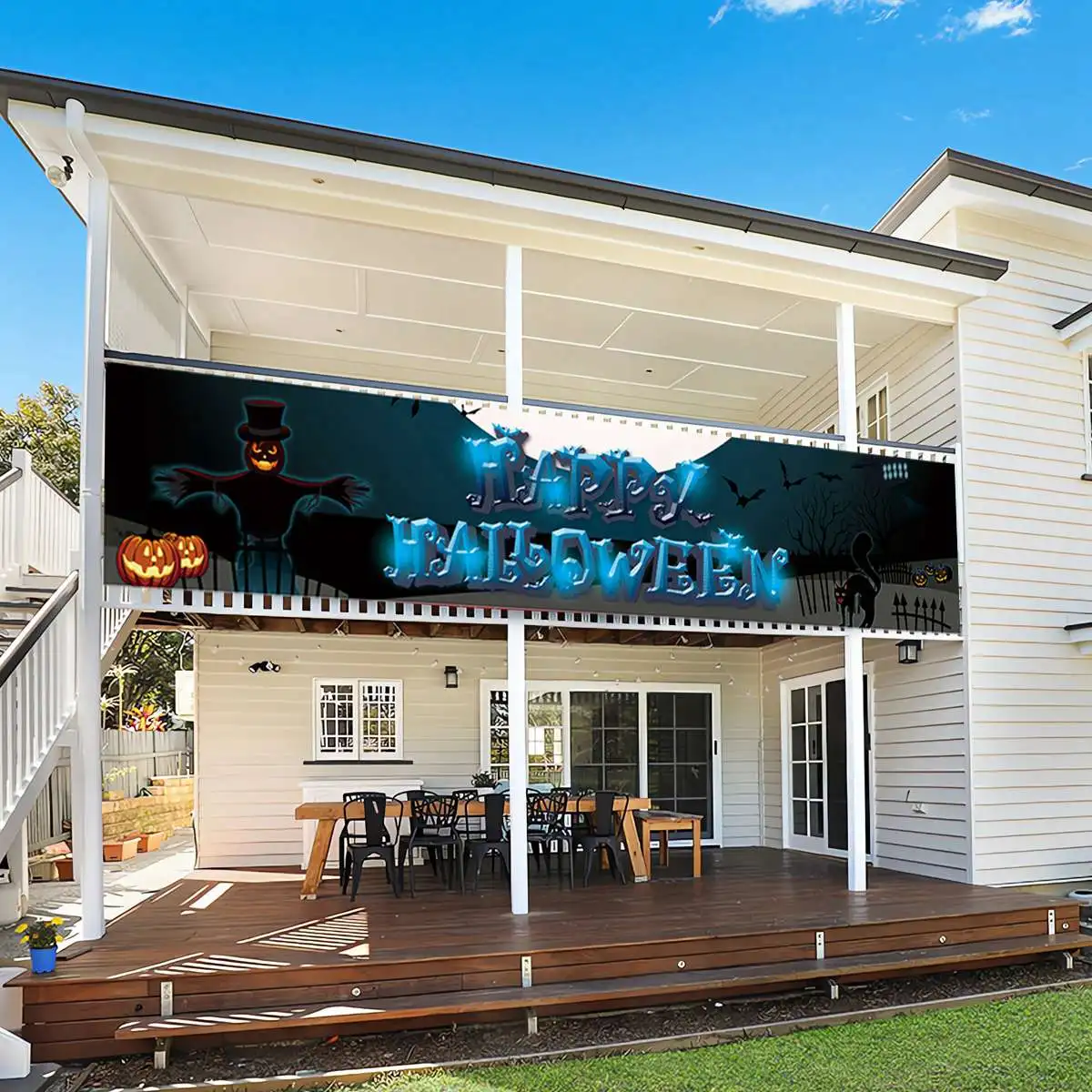 200x40 см Хэллоуин баннер декорация для Хэллоуина для дома кровавая летучая мышь Тыква призрак Печать баннер Хэллоуин суппорты