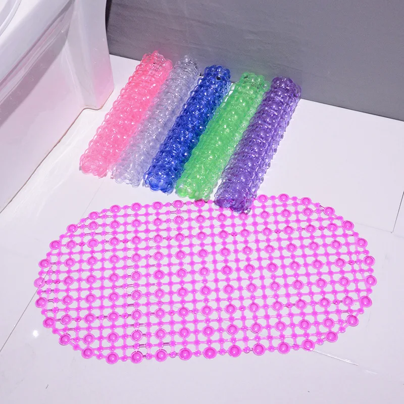 Bathroom anti-slip mats carpet bath shower room foot mats toilet bathroom waterproof plastic with suction cups floor mats
