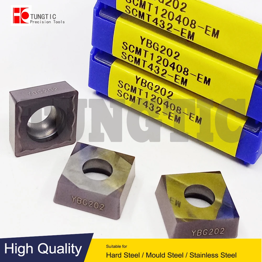 

SCMT120408-EM YBG202 Milling Cutter CNC Tool Lathe Machining Tools Lathe Cutting Tool Metal Turning Tools Inserts SCMT 120408