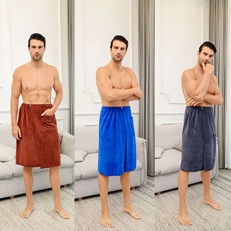 

1pc Men Soft Wearable Bath Towel Short Pants Soft Mircofiber Swimming Beach Towel Blanket Toalla De Playa 2022