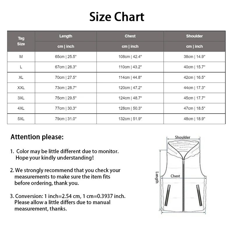Men's Solid Color Windproof Sleeveless Top Autumn Winter Warm Sports Down Jacket Zipper Stand Collar Design Plus Size Jacket