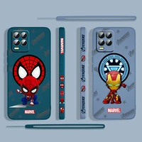 marvel spiderman hero cartoon for oppo find x3 x2 neo lite relame gt master a9 a5 a53s a72 a74 8 6 5liquid left rope phone case