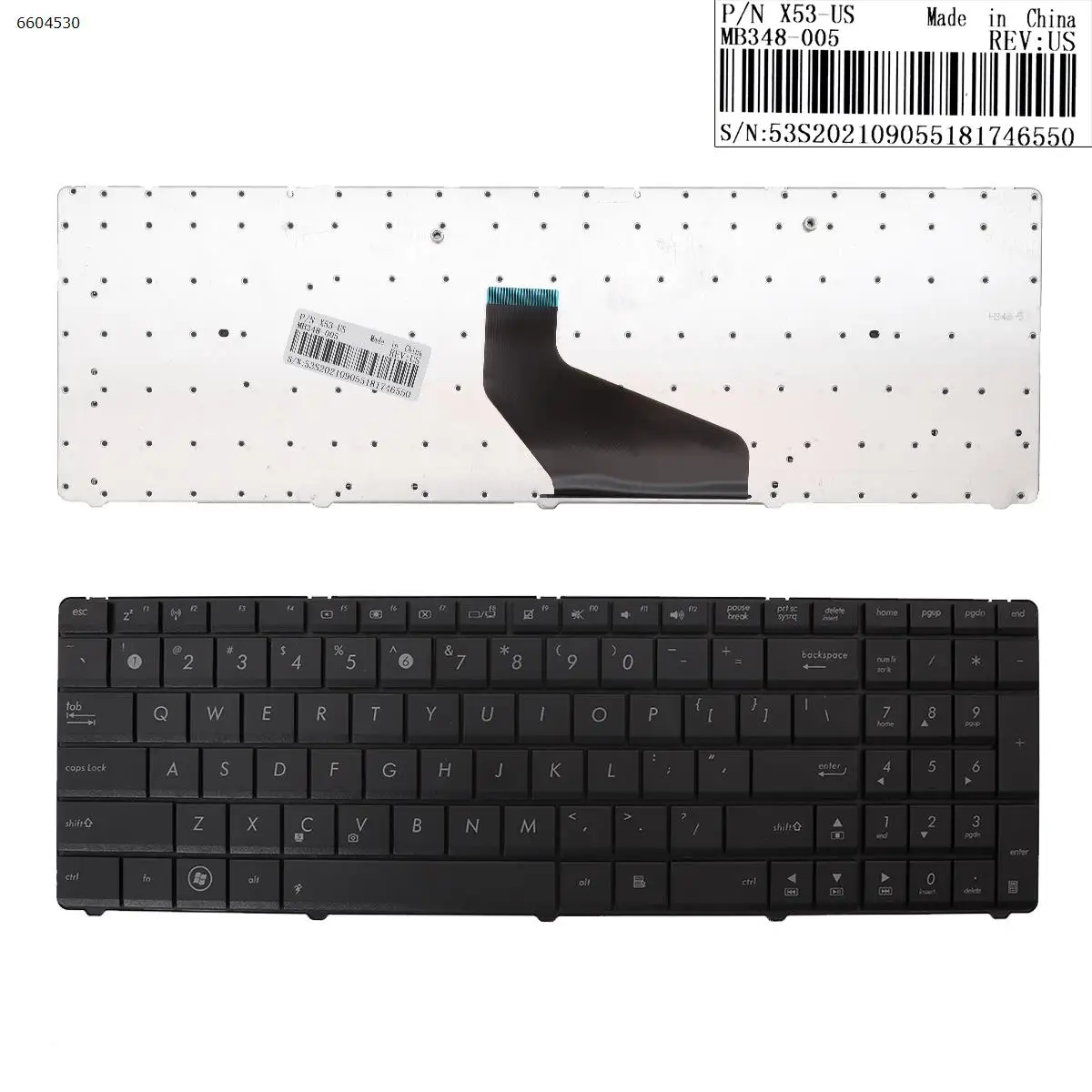 

US Laptop Keyboard for ASUS K53TA K53BE K53BR K53BY K53TK K53U K53Z K73BY K73T X53BE X53BR X53BY X53TK X53TA X53U X53Z BLACK