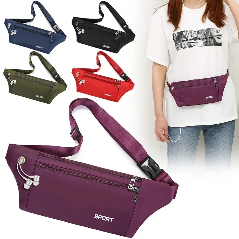 

New Female Running Waist Bag Waterproof Sports Gym Mobile Phone Bag Men Women Hidden Pouch Sports Running Belt Waist Pack