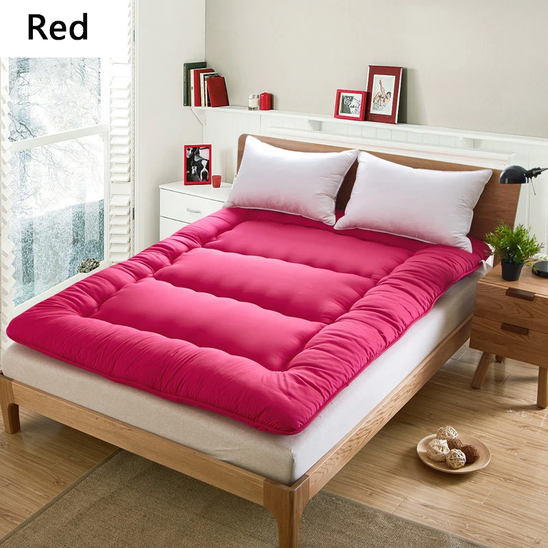 Толстый разноцветный матрас для студенческого общежития однотонный теплый