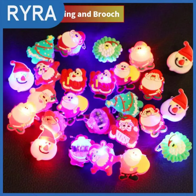 

Pumpkin Brooches Cartoon Glow In The Dark Halloween Brooches Plastic Colorful Luminous Rings Glowing Ring Halloween Decorations