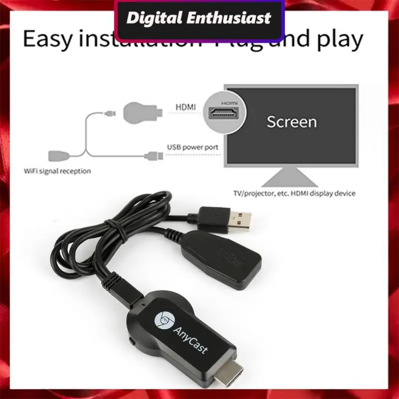 

Anycast M4 Plus Miracast TV Stick Adapter Wifi Display Mirror Receiver Dongle Wireless HDMI-compatible 1080p for ios andriod