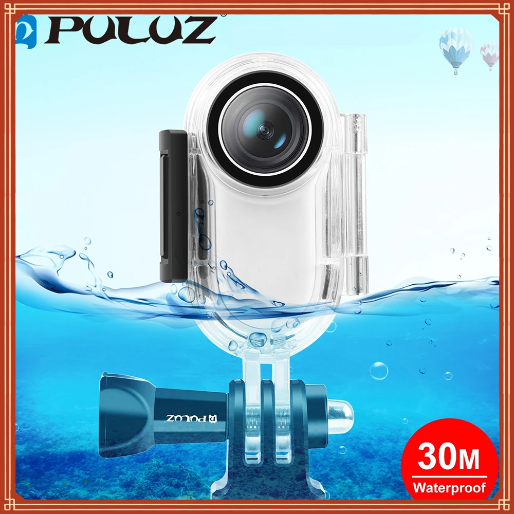 

PULUZ 30 м подводный водонепроницаемый корпус защитный чехол для Insta360 GO 2 дайвинг крышка с базовым адаптером и винтом