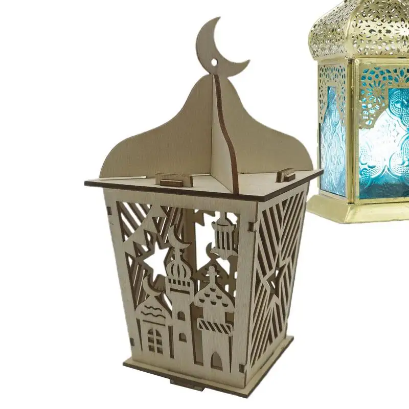 

Wooden Ornament Eid Decoration For Home 2023 Aid Eid Decor Mid East Islamic Festival Party Supplies LED Home Decoration