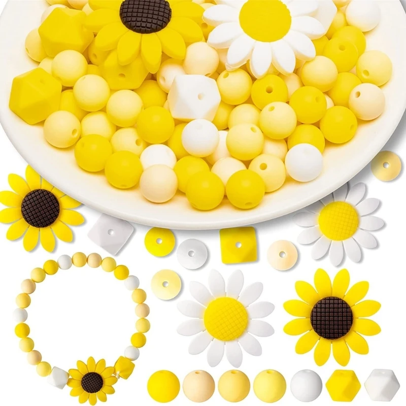 

Силиконовые круглые бусины пищевой категории DIY соска-цепочка браслет детские инструменты для прорезывания зубов