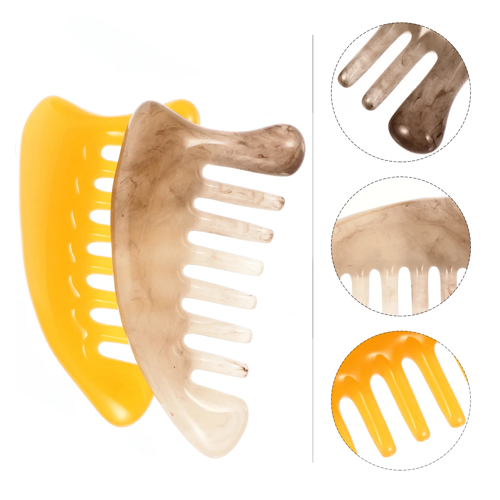 

2pcs Hair Comb Afro Hair Pick Detangler Comb Hair Pick Comb Head Tool Head Brush