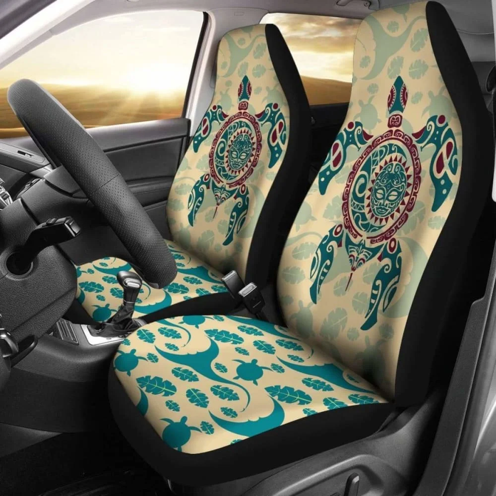 

Hawaii Honu Turtle Tribal Sun Moon Car Seat Covers Amazing 161012,Pack of 2 Universal Front Seat Protective Cover