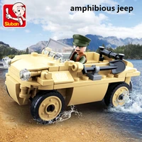 sluban building block toys ww2 army vw82 amphibious tub car 103pcs bricks b0690 military construction fit with leading brands