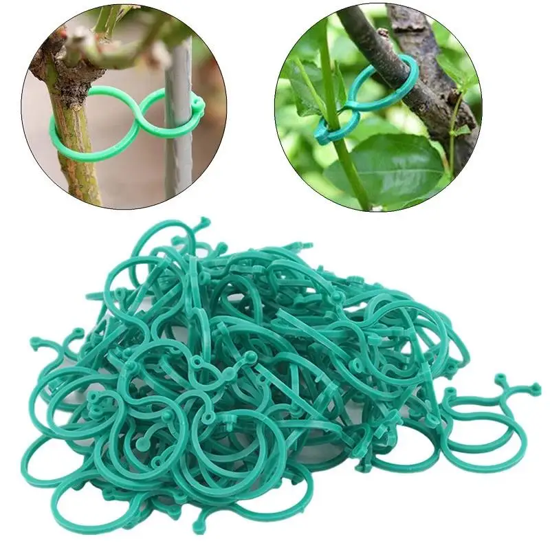 

20/50/100 Pcs Plant Clips Garter Plants Tomato Clip Reusable Garden Plant Support Rill Greenhouse Plant Seeding Vines Clamp
