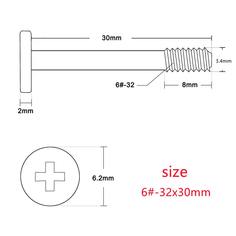 25pcs 6#-32x30mm Lengthened Phillips Flat Head Screw For DIY Computer PC Case Card Cooler Radiator Water Cooling Fan images - 6