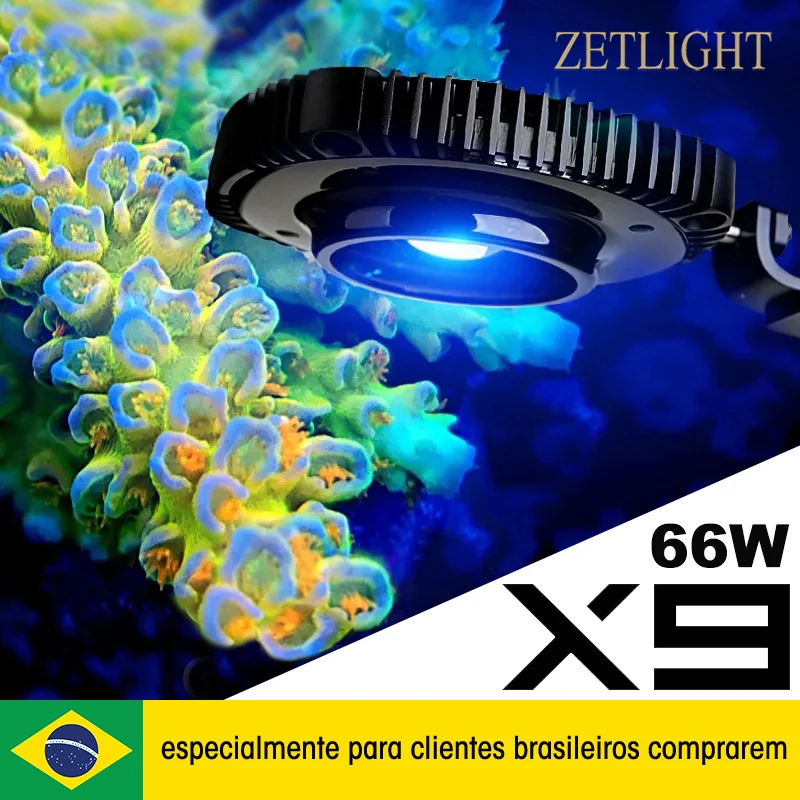 

ZETLIGHT X9 66W Full Spectrum WiFi Bluetooth App Programable Marine Aquarium LED Light for Saltwater Coral Reef Fish Tank