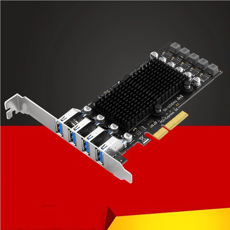USB-карта PCIE, 4 порта, USB-разветвитель, PCI E 4X Express на USB 3,2 Gen2 10G USB3.2 GEN 2, плата расширения ASM3142, чип для ПК