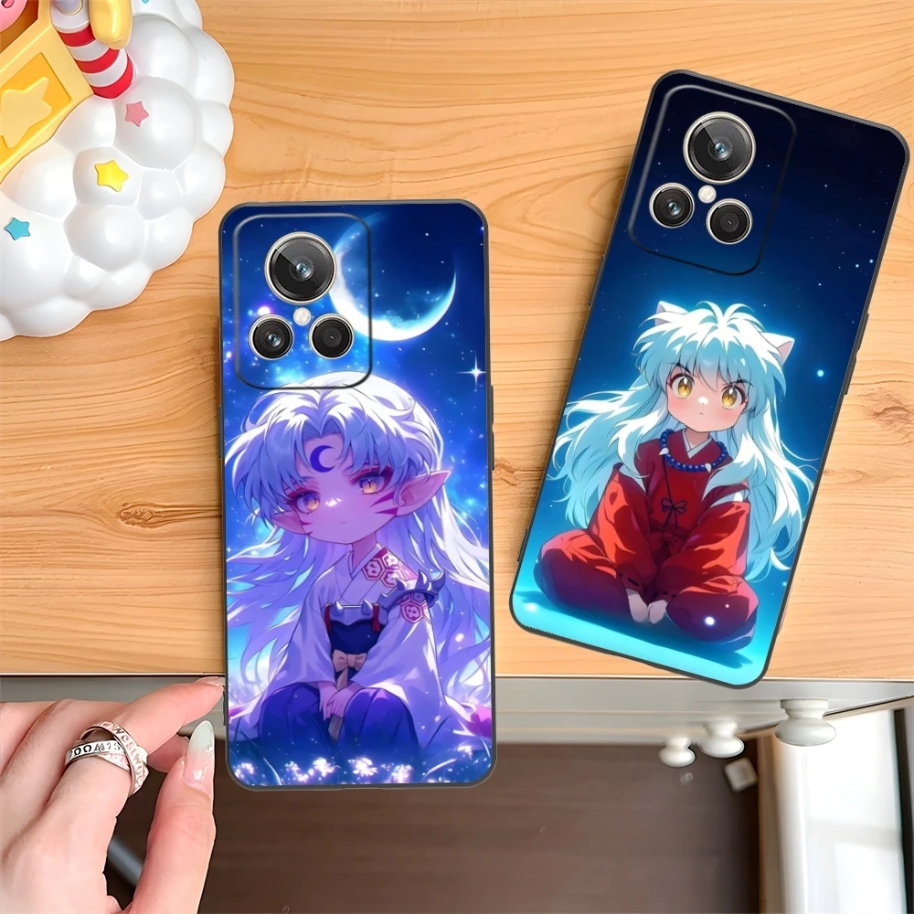 Inuyasha Sesshoumaru Mobile Cell Phone Case for Realme GT 2 9i 8i 7i Pro X50 X2 C35 C21 C20 C11 C3 Black Soft Cover Shell