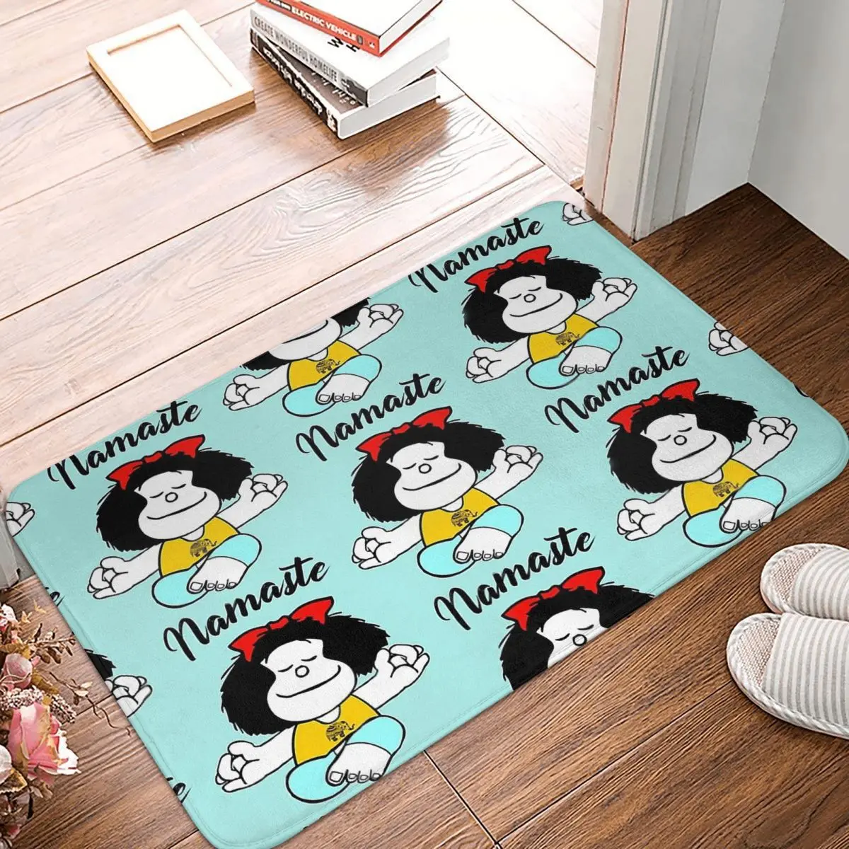 

Mafalda Miguelito Comic Non-slip Doormat Kitchen Mat Namaste Hallway Carpet Entrance Door Rug Bedroom Decor