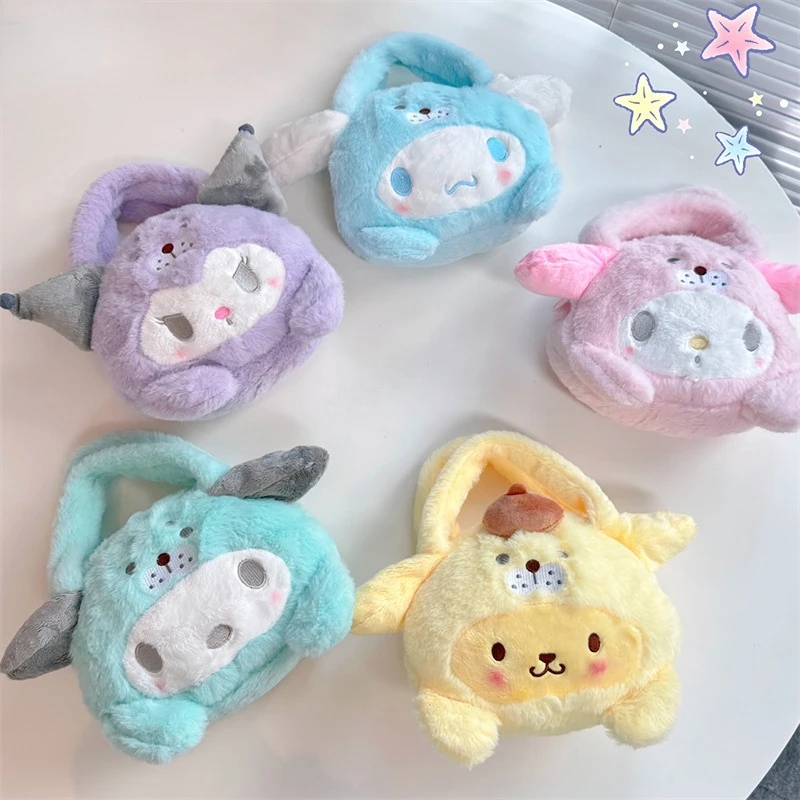 

Sanrio Kawaii Kuromi Cinnamoroll плюшевая кукла сумочка мультфильм похваакко Мелодия мини сумка Рождественский подарок на день рождения Оптовая продажа