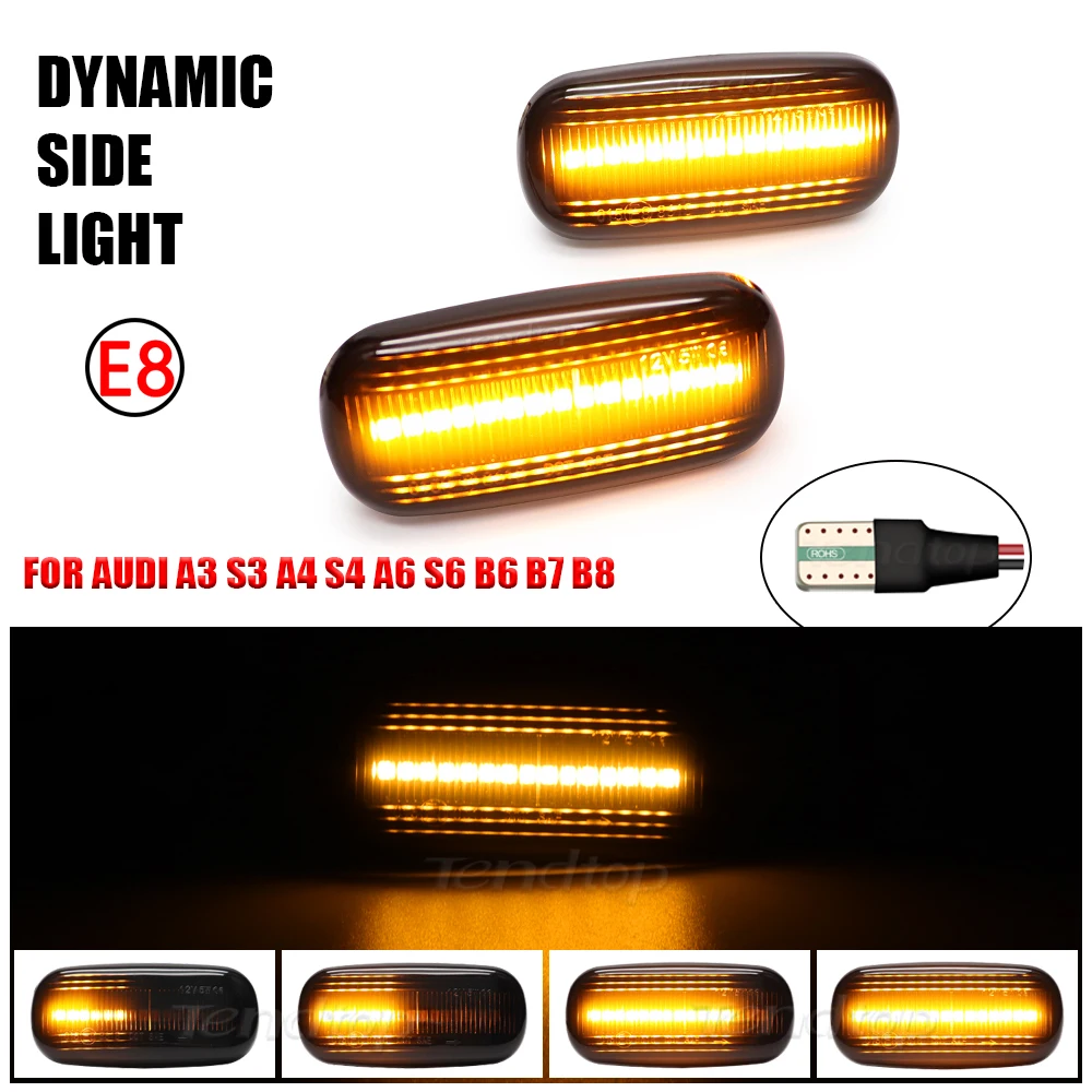 12 В фонарик с боковой отметкой, мигающий задний свет, фонарь для рулевого управления для Audi A3 S3 8P A4 B6 B8 B7 S4 RS4 4F A6 C6 S6 C5 C7