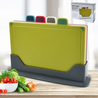 plastic classified vegetable board 4pcs cutting board household baby food kitchen cutting classification cheese chopping board