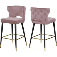 Modern Wholesale Commercial Industrial Chair Metal Frame Velvet Fabric Bar Stool High Back Chair For Dining Restaurant