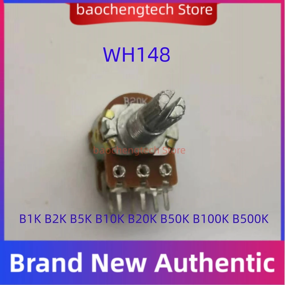 

5Pcs 10PC WH148 B1K 2K 5K 10K 20K 50K 100K 500K Ohm 6 Pin 15mm Shaft Amplifier Dual Stereo Potentiometer