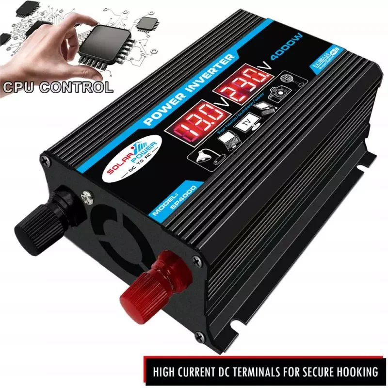

Car Power Inverter LCD Display DC 12V To AC 220/110V Car Sine Wave Converter Inversor 12V 220V USB Car Inverter