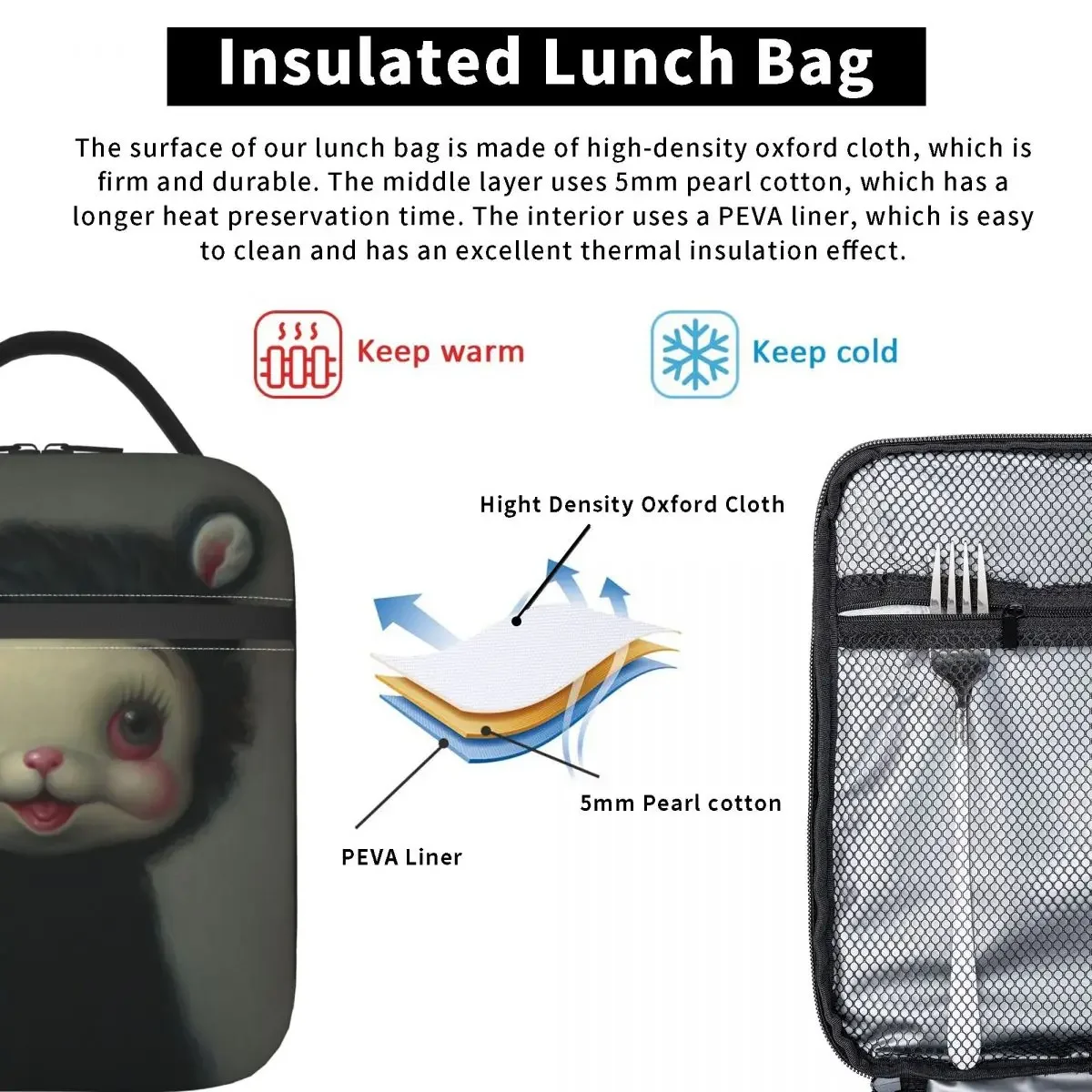 Кукла Mark Ryden изолированные сумки для обеда термосумка контейнер еды большая