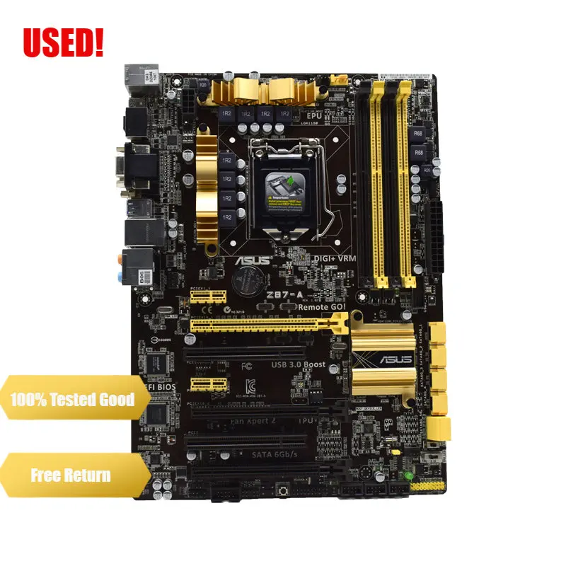 Asus оригинальная настольная материнская плата Z87 Socket LGA 1150 i7 i5 i3 DDR3 32G SATA3 USB3.0 ATX