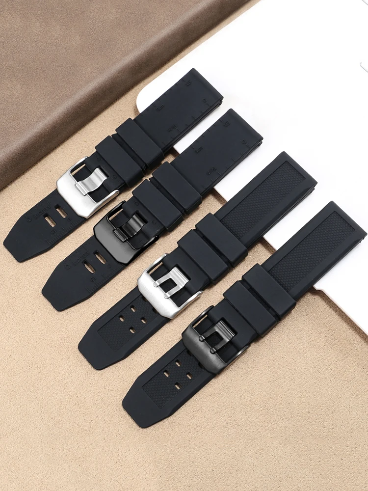 20 22 23мм Резиновый ремешок для часов подходит для LUMINOX 3051 0151 Черный силиконовый замок для иглы аксессуары на запястье.