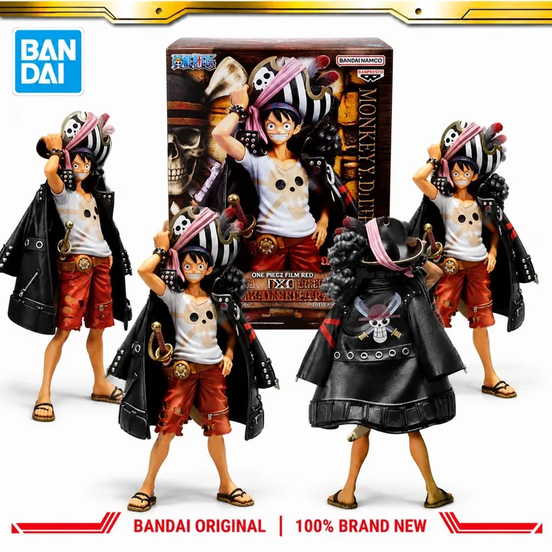Фото В наличии оригинальная фигурка Bandai Banpresto One Piece Monkey D Luffy, новая в коробке, модель персонажа из аниме, игрушка. №1