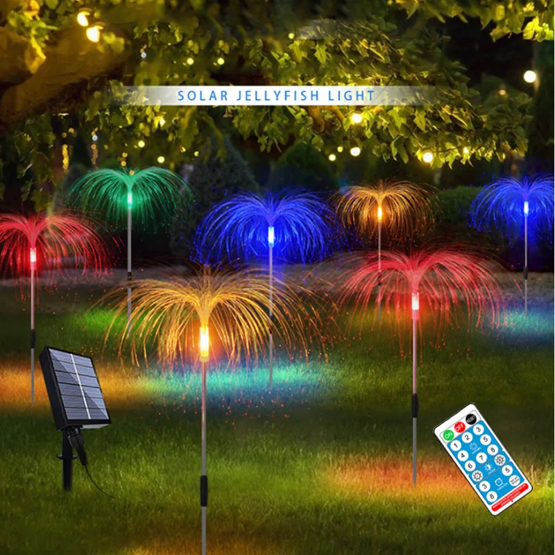 

Садовый светильник на солнечной батарее, 1-5 упаковок, 7 цветов, меняющие цвет, водонепроницаемый уличный декоративный светильник ильник в виде Медузы