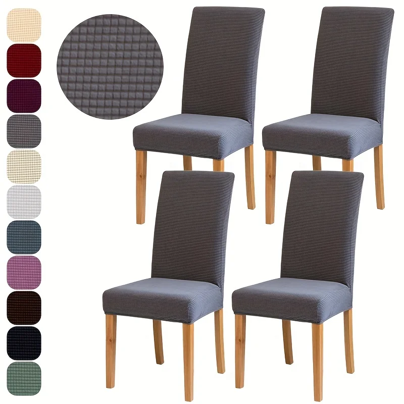 

[Быстрая сделка] 4 шт./6 шт. чехлы на стулья для столовой жаккардовые эластичные чехлы на стулья для кухни отеля [в наличии в США]