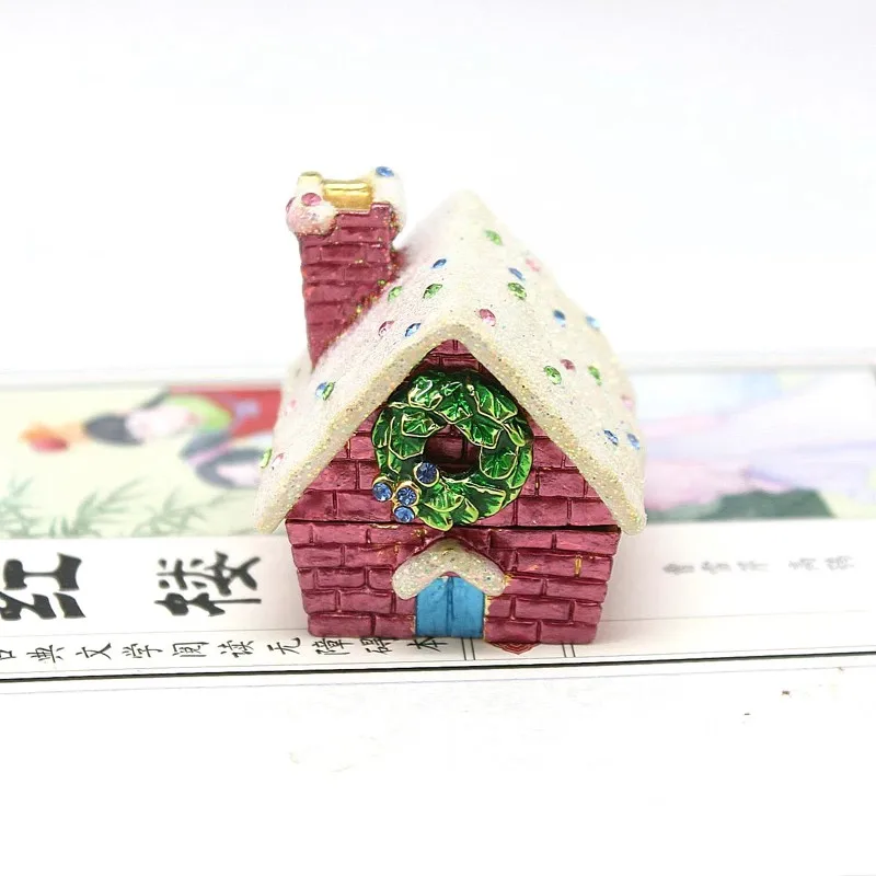 Рождественский Снежный дом статуэтка эмалированные ювелирные изделия