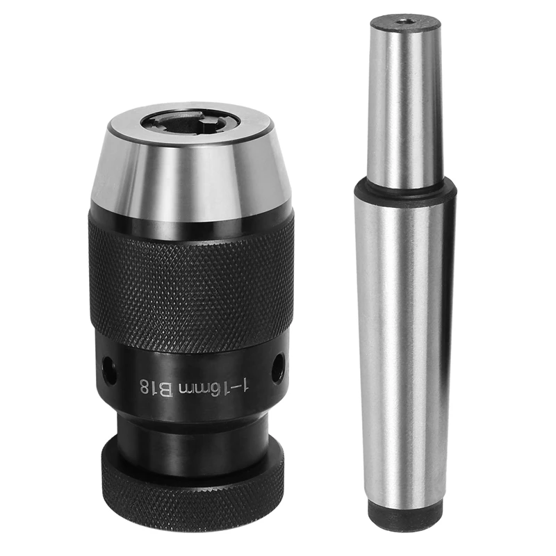 

Keyless Drill Chuck 0.2-16Mm B18 + MT3 M12 DIN228A Morse Taper Arbor