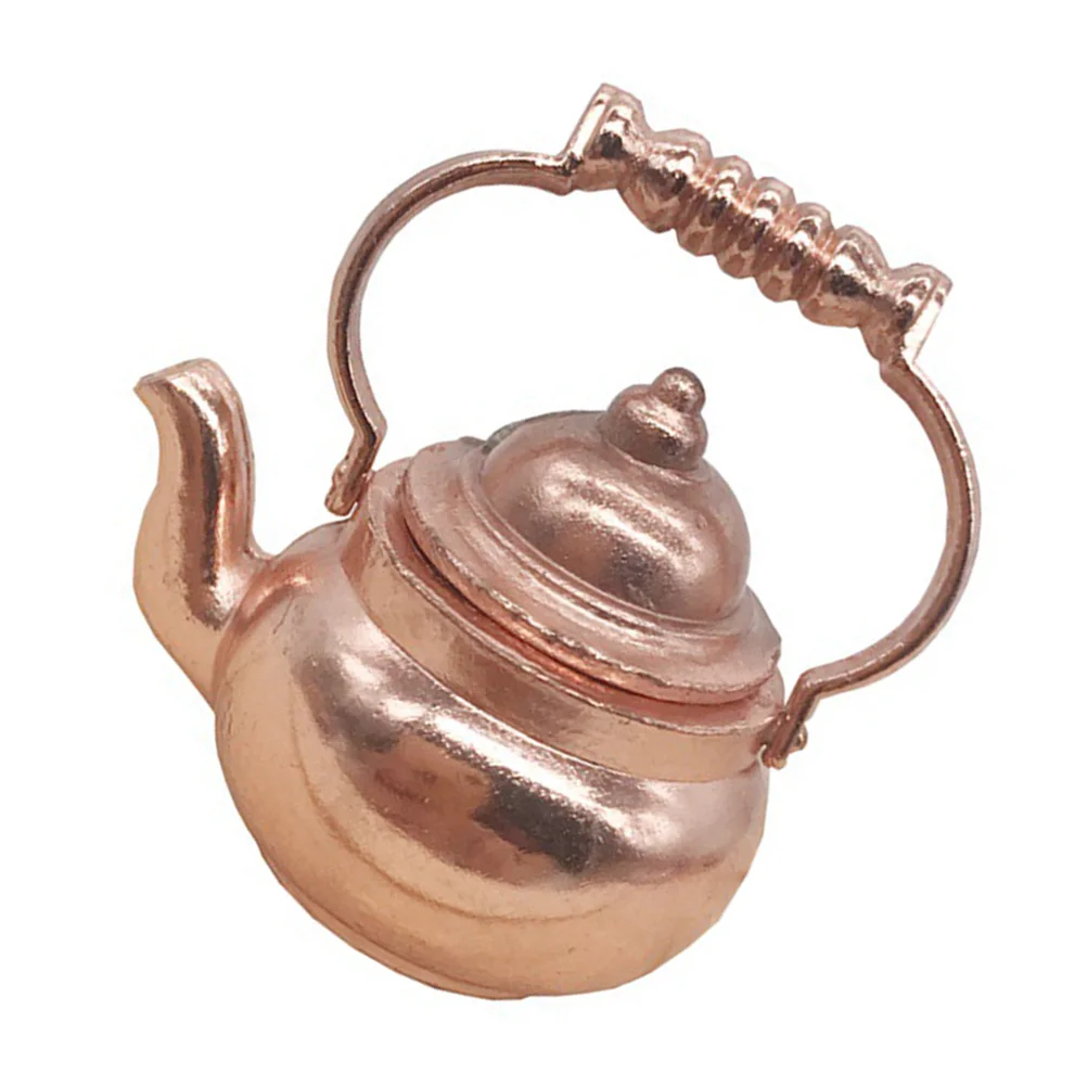 

Mini Kettle Miniature Teapot Metal Alloy Kitchen Accessory Kids Gift