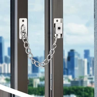 stopper child safety lock anti theft locks hasp stainless steel window limiter window safety latch chain guard lock