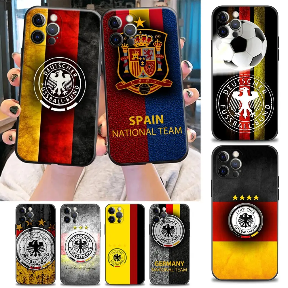

Funda Coque Phone Case for iPhone Apple 11 12 13 14 Pro 7 8 SE X XR XS Max Mini Plus Case Capa Para Sports Germany Football Team