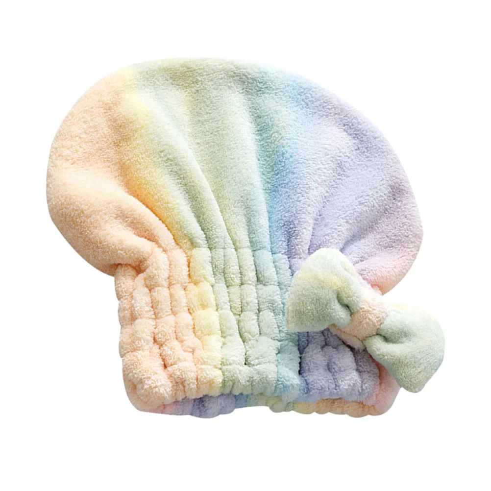 

Hair Towel Wrap Shower Cap Dry Bath Turban Head Drying Quick Hat Microfiber Dryer Microfibre Wrappedshampooadults Fleece Caps