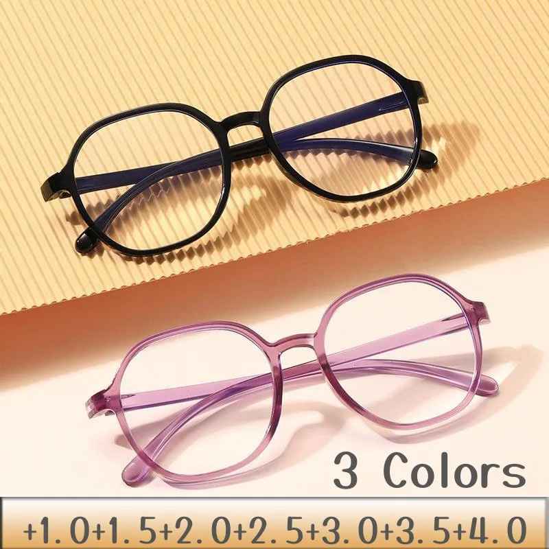 

Women Men Square Transparent Reading Glasses Vintage Ultralight Anti-blue Light Presbyopia Eyeglasses Trendy Diopter Eyewear