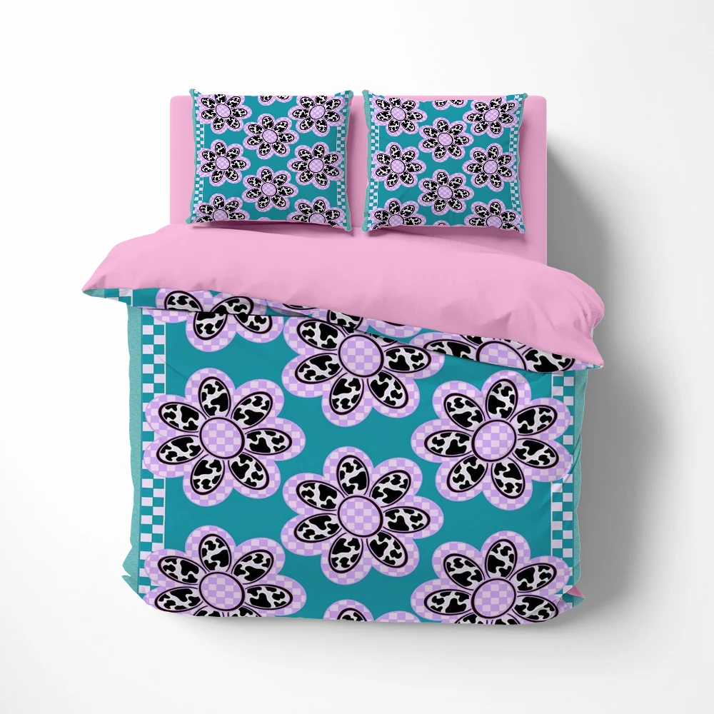 

luxury Bedding set 3D bed linen Quilt/Duvet cover set Linens euro twin queen king single 2bedrooms Bed set for home flower