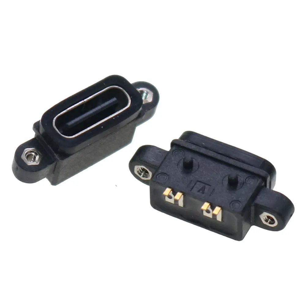 Водонепроницаемый разъем Type-C USB 2 4 6 16 Pin Женский SMD DIP с отверстием для винта
