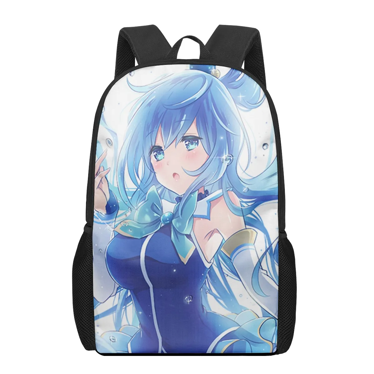 anime aqua konosuba Kids School Bags 3D Printed Book Bag Men 16 Inch Backpack For Teen Boys Kindergarten Bagpack Children Mochil