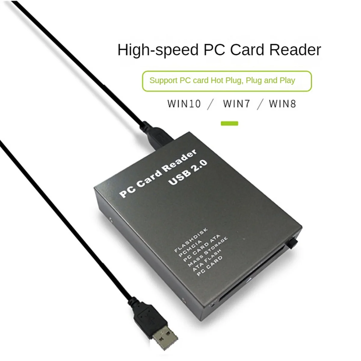 USB2.0 Устройство чтения карт PCMCIA ATA памяти USB 2.0 к ПК Адаптер флэш-диска